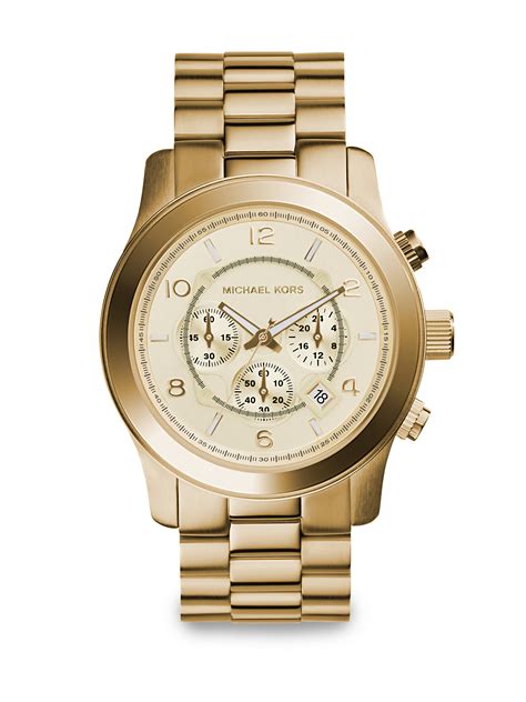 michael kors oversized runway watch mk8077|Michael Kors black runway watch.